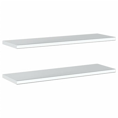 Seinähyllyt 2 kpl 100x30x3 cm hopea ruostumaton teräs