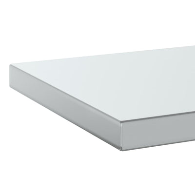 Seinähyllyt 2 kpl 75x30x3 cm hopea ruostumaton teräs