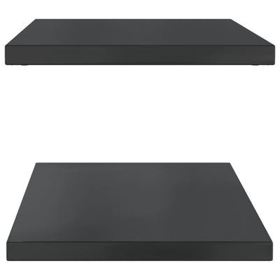 Seinähyllyt 2 kpl 100x40x3 cm musta ruostumaton teräs