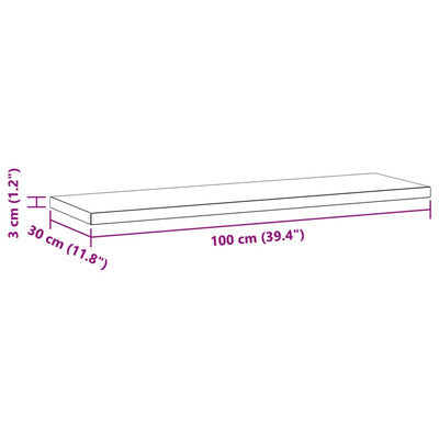 Seinähyllyt 2 kpl 100x30x3 cm musta ruostumaton teräs