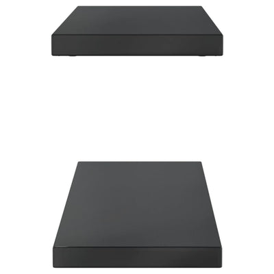 Seinähyllyt 2 kpl 100x23,5x3 cm musta ruostumaton teräs