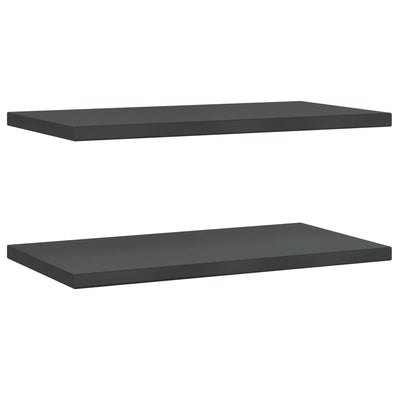 Seinähyllyt 2 kpl 75x40x3 cm musta ruostumaton teräs