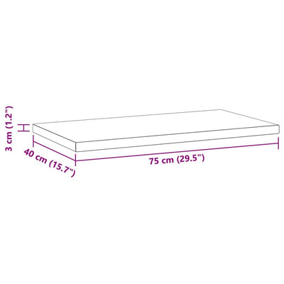 Seinähyllyt 2 kpl 75x40x3 cm musta ruostumaton teräs