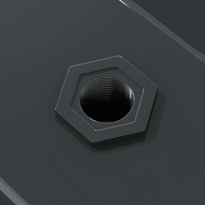 Musta seinähyllyt Vlasceanu 50x40x3cm (2 kpl ruostumaton teräs)