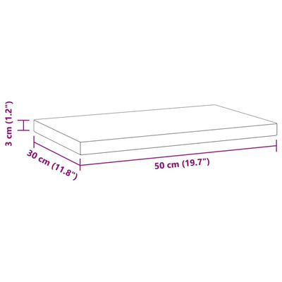 Seinähyllyt 2 kpl 50x30x3 cm musta ruostumaton teräs