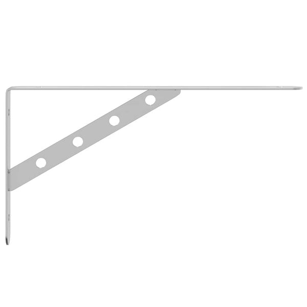 Seinätelineet 4 kpl 30x2,5x15,5 cm hopea ruostumaton teräs