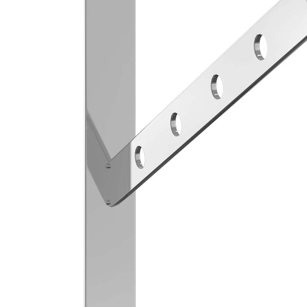 Seinätelineet 4 kpl 30x2,5x15,5 cm hopea ruostumaton teräs