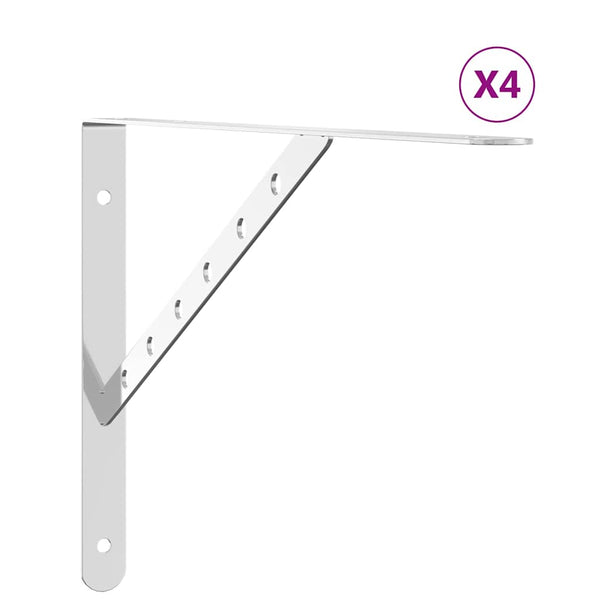 Seinätelineet kpl 40x2,5x25 cm hopea ruostumaton teräs