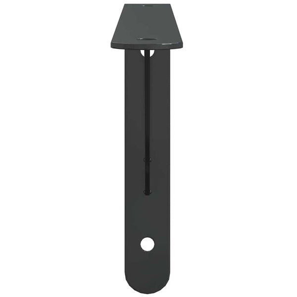 Seinätelineet kpl 30x2,5x15,5 cm musta ruostumaton teräs