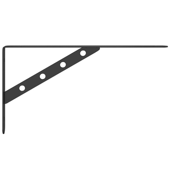 Seinätelineet kpl 30x2,5x15,5 cm musta ruostumaton teräs