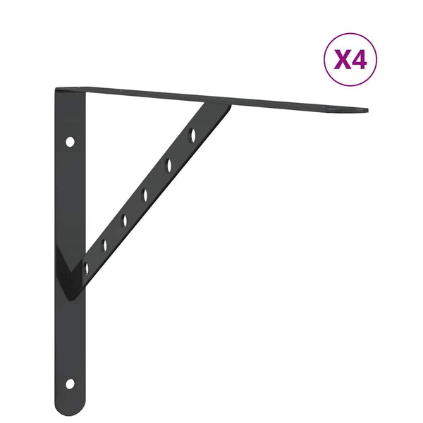 Seinätelineet kpl 40x2,5x25 cm musta ruostumaton teräs