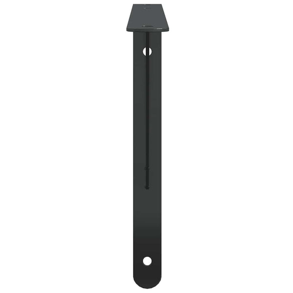 Seinätelineet kpl 40x2,5x25 cm musta ruostumaton teräs