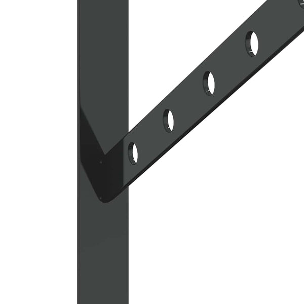 Seinätelineet kpl 40x2,5x25 cm musta ruostumaton teräs