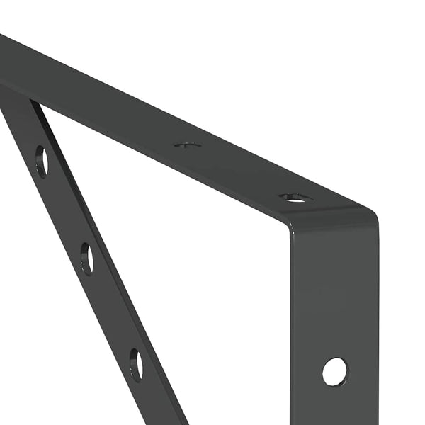 Seinätelineet kpl 40x2,5x25 cm musta ruostumaton teräs