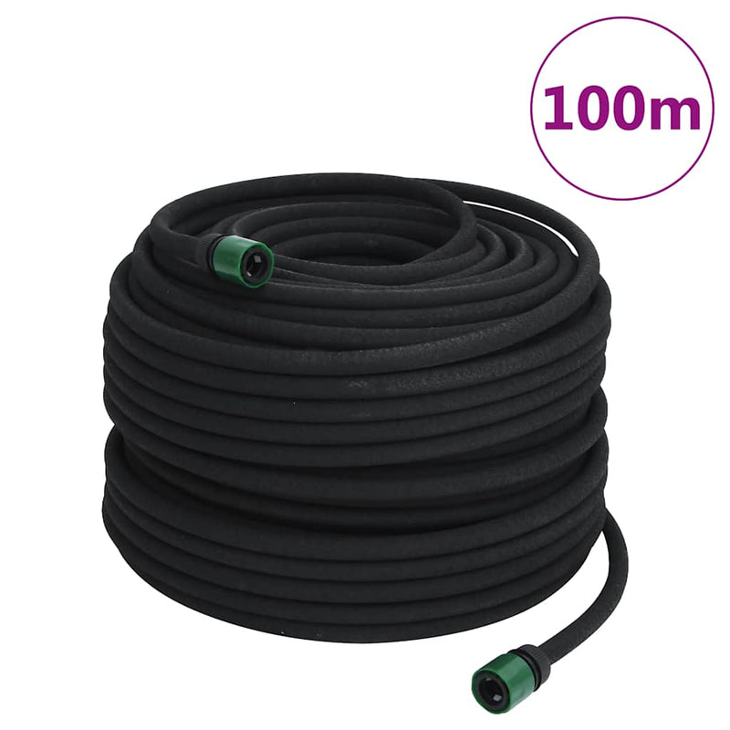 Puutarhaletku musta 0,6" 100 m kumi