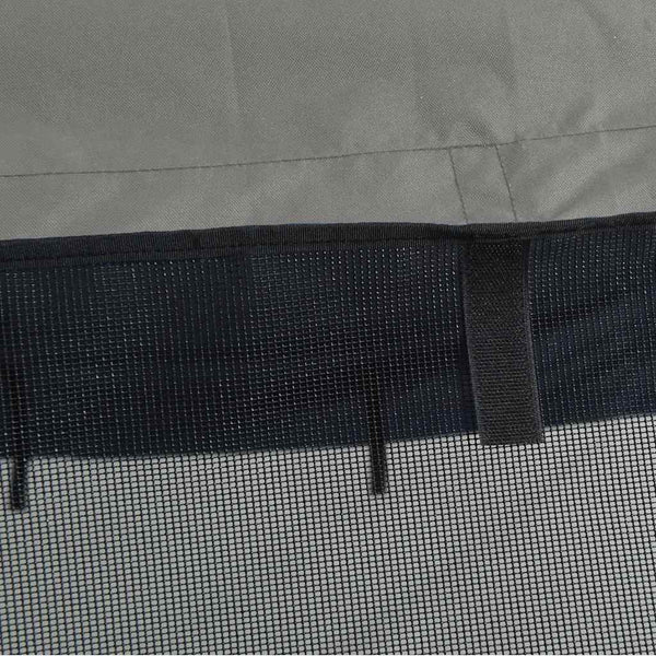 4-kaarinen Bimini-kate verkkosivuseinillä 243x(170-182)x137 cm