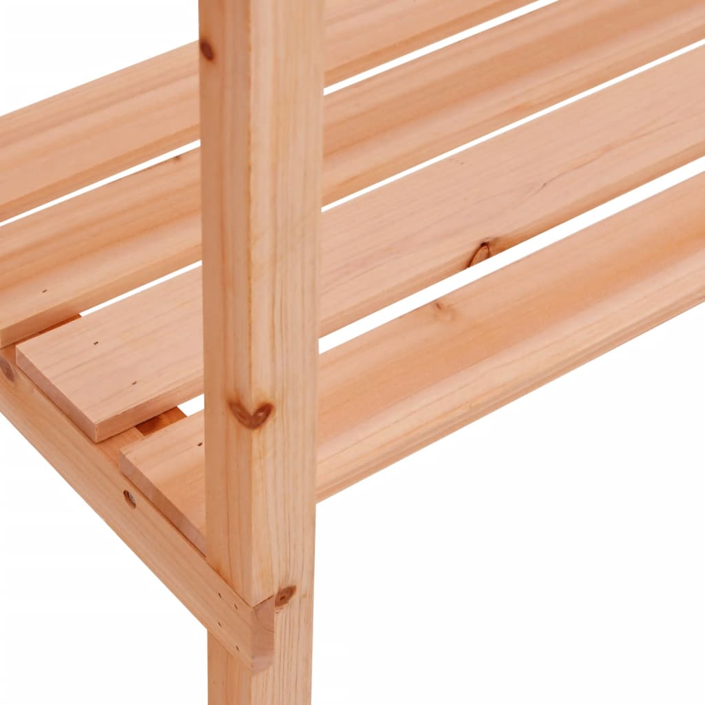 Ruskea kukkapöytä hyllyillä Rolea 78x38x82,5cm (kuusi)