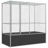 Aviaario hopea 210,5x107x212 cm teräs