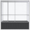 Aviaario hopea 210,5x107x212 cm teräs