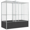 Aviaario hopea 210,5x107x212 cm teräs