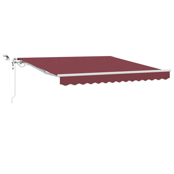 Automaattimarkiisi LED-valoilla viininpunainen 300x250 cm
