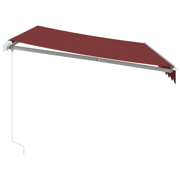 Käsin kelattava markiisi LED viininpunainen 350x250 cm