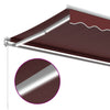 Käsin kelattava markiisi LED viininpunainen 350x250 cm
