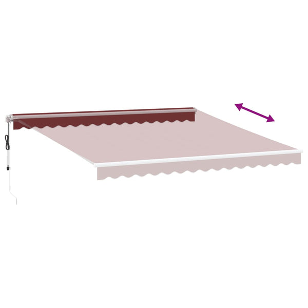 Automaattimarkiisi viininpunainen 400x350 cm
