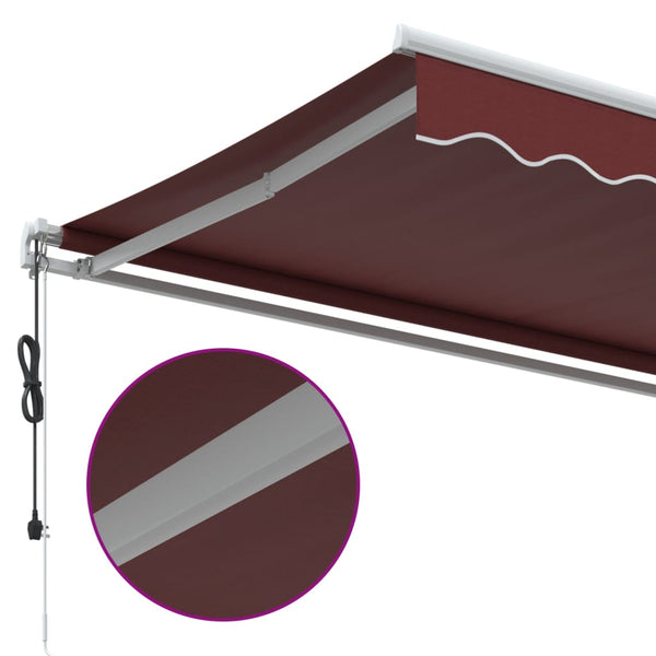 Automaattimarkiisi viininpunainen 500x350 cm
