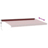 Automaattimarkiisi LED-valoilla viininpunainen 600x350 cm