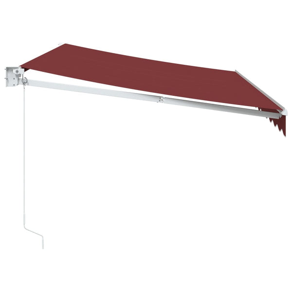Käsin kelattava markiisi viininpunainen 350x250 cm