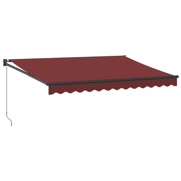 Käsin kelattava markiisi viininpunainen 350x250 cm
