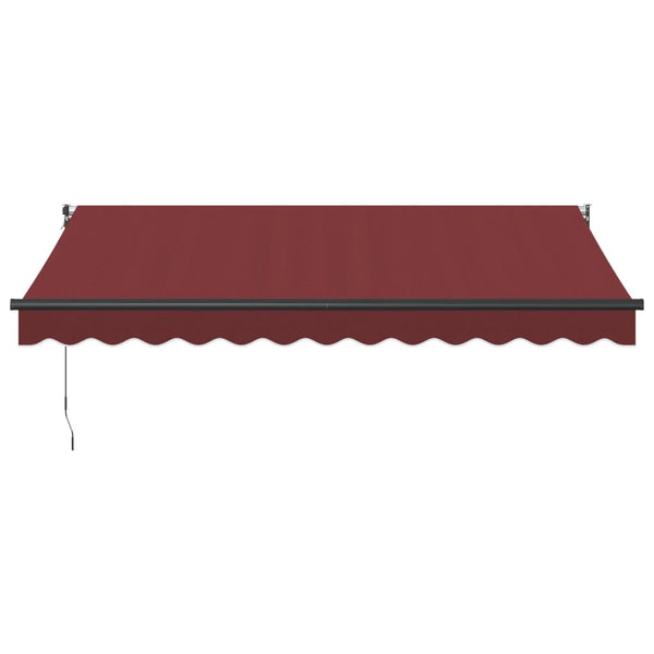 Käsin kelattava markiisi viininpunainen 350x250 cm