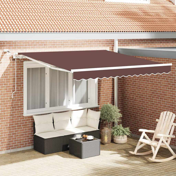 Automaattimarkiisi LED ruskea 300x250 cm