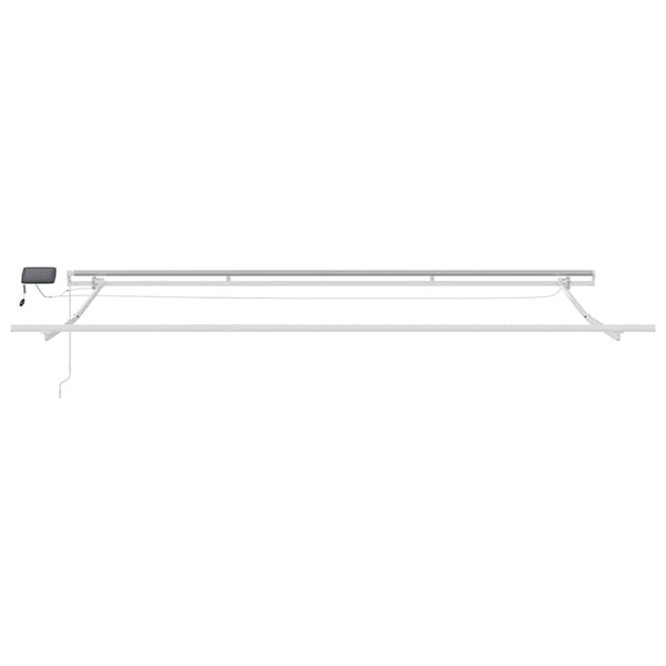 Käsin kelattava markiisi LED ruskea 400x300 cm