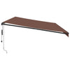 Automaattimarkiisi LED-valoilla ruskea 600x350 cm