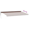 Automaattimarkiisi LED-valoilla ruskea 600x350 cm