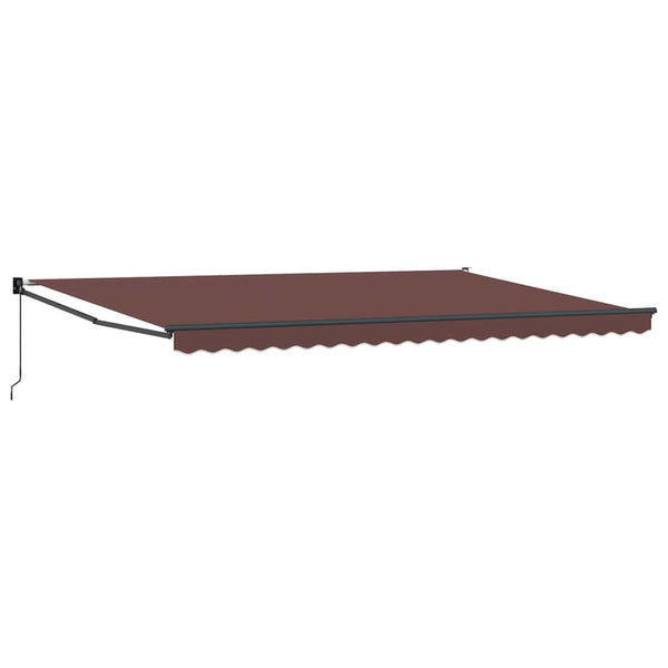 Käsin kelattava markiisi ruskea 500x300 cm