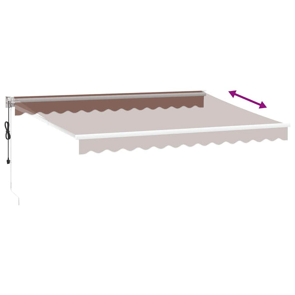 Automaattimarkiisi ruskea 350x250 cm