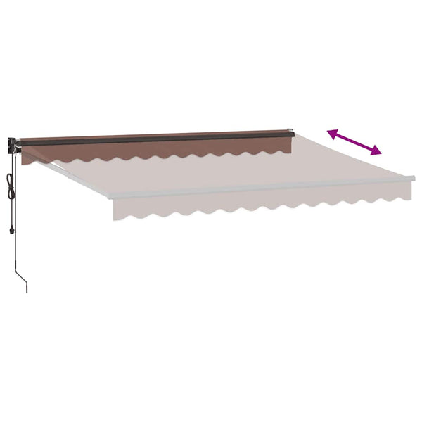 Automaattimarkiisi ruskea 350x250 cm