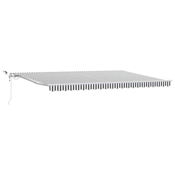 Automaattimarkiisi LEDillä antrasiitti/valkoinen 500x300 cm