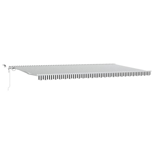 Automaattimarkiisi LEDillä antrasiitti/valkoinen 600x300 cm