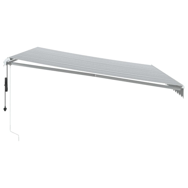 Automaattisesti kelattava markiisi antrasiitti/valk. 500x350 cm