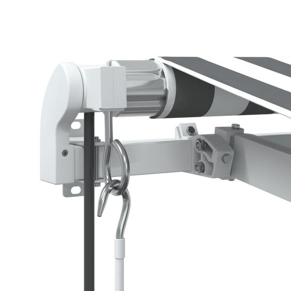 Automaattisesti kelattava markiisi antrasiitti/valk. 500x350 cm