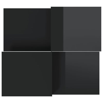 Musta sohvapöydät Mecnun (2 kpl korkeakiilto puinen)