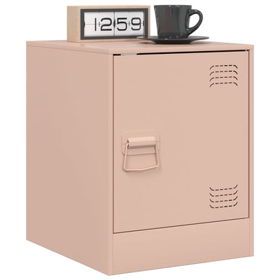 Yöpöydät 2 kpl pinkki 34,5x39x44 cm teräs