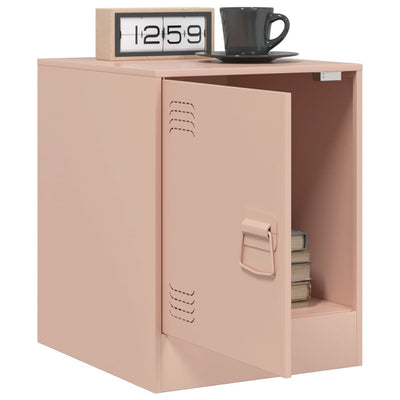 Yöpöydät 2 kpl pinkki 34,5x39x44 cm teräs