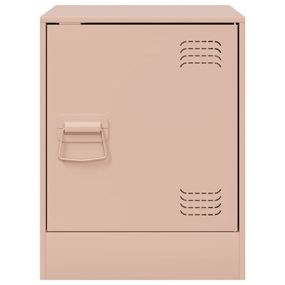 Yöpöydät 2 kpl pinkki 34,5x39x44 cm teräs