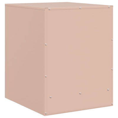 Yöpöydät 2 kpl pinkki 34,5x39x44 cm teräs