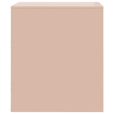 Yöpöydät 2 kpl pinkki 34,5x39x44 cm teräs